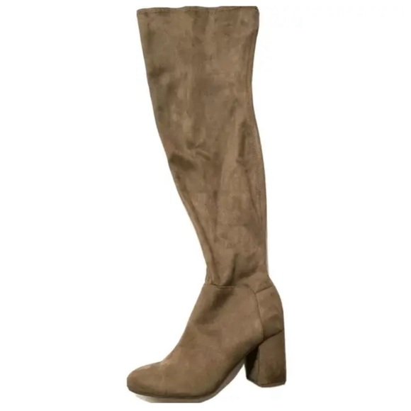 a new day Shoes - A New Day- Tonya Microsuede Thigh-High Heeled Boots
